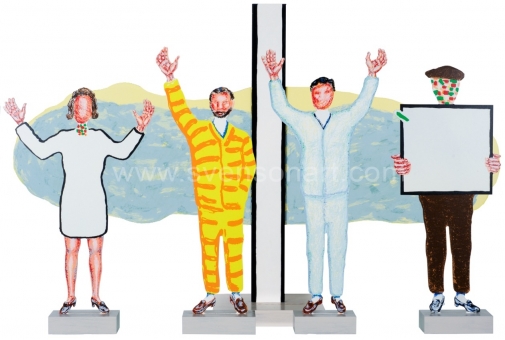 Raveel Roger - De roep om solidariteit (beeldengroep)