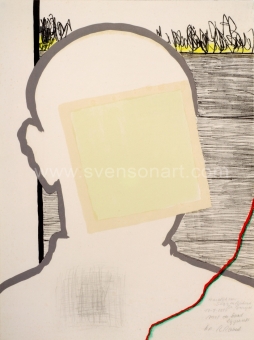 Raveel Roger - Zelfportret met vierkant