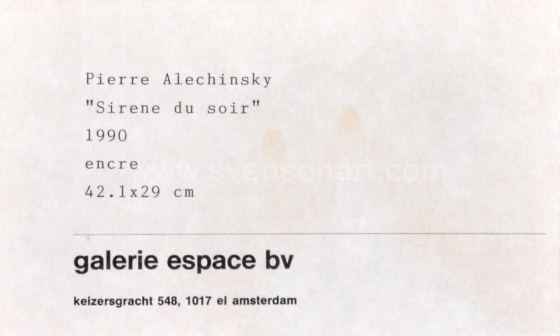 Alechinsky Pierre - Sirène du soir