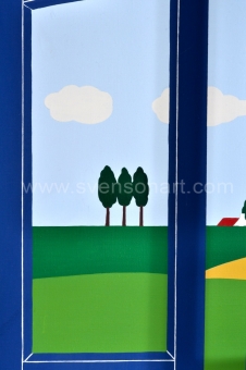 Willaert Joseph - Blauw venstertje met openstaand raampje