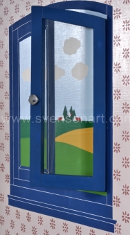 Willaert Joseph - Blauw venstertje met openstaand raampje