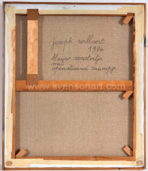 Willaert Joseph - Blauw venstertje met openstaand raampje