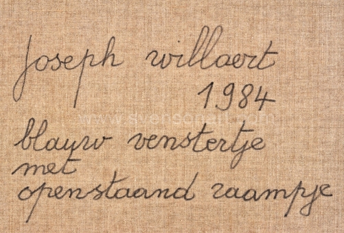 Willaert Joseph - Blauw venstertje met openstaand raampje