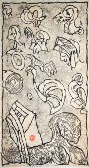 Alechinsky Pierre - Sphinge se demandant quoi