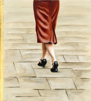 Deglin Bart - Portrait of a woman (walking)