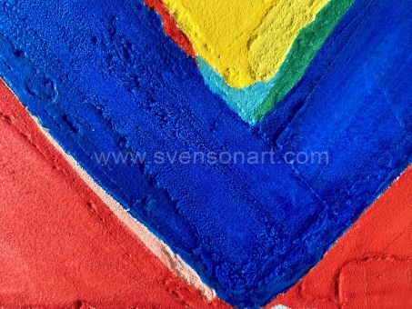 Bogart Bram - Geel in blauwe ruit op rood