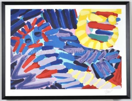 Appel Karel - Blue Animal with Sunshine Head