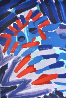 Appel Karel - Blue Animal with Sunshine Head