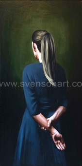 Deglin Bart - Portrait of a woman (blue dress)