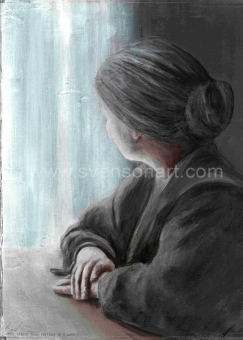 Deglin Bart - Portrait of a woman (grey)